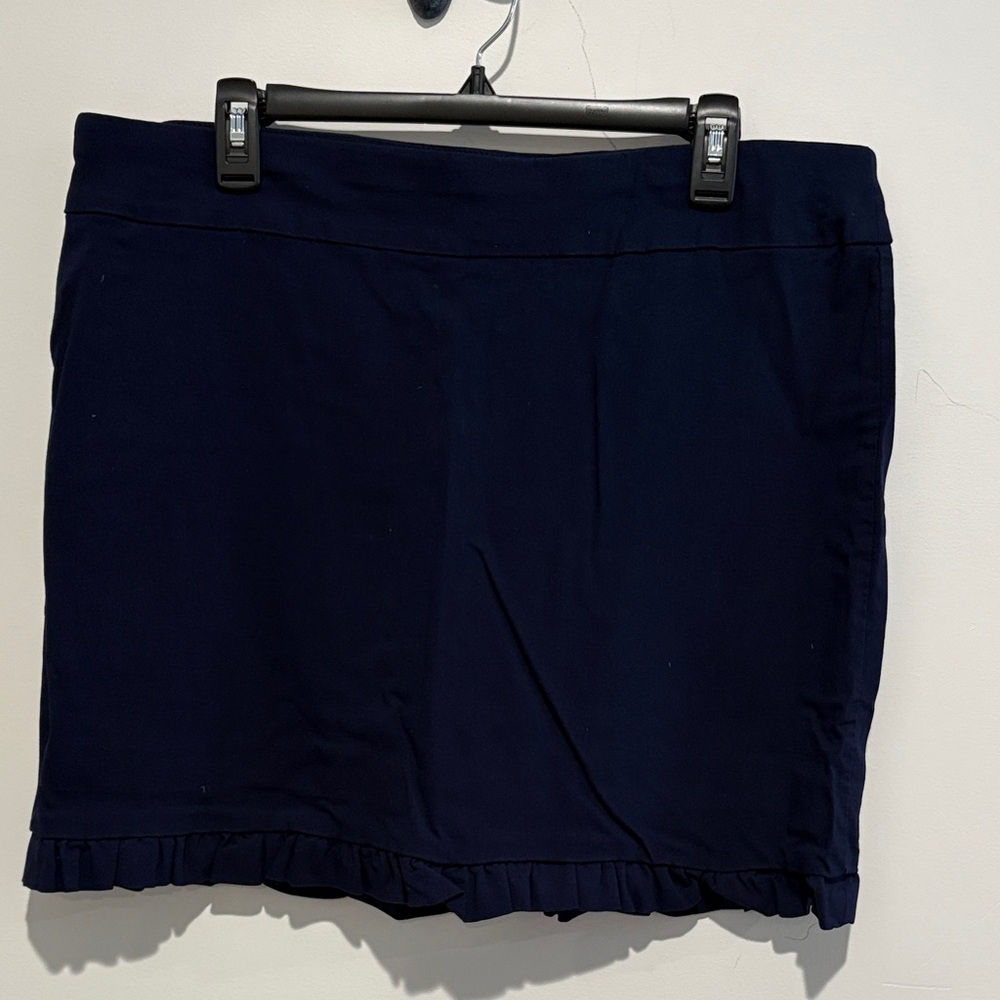 Navy Blue Skort with Ruffle Hem
